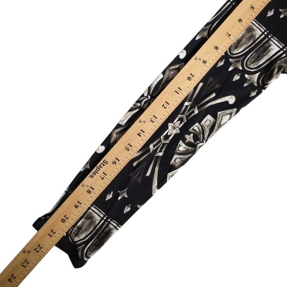 Tory Burch 100% Silk Rossella Black and White Baroque Print Dress size small - Picture 10 of 16